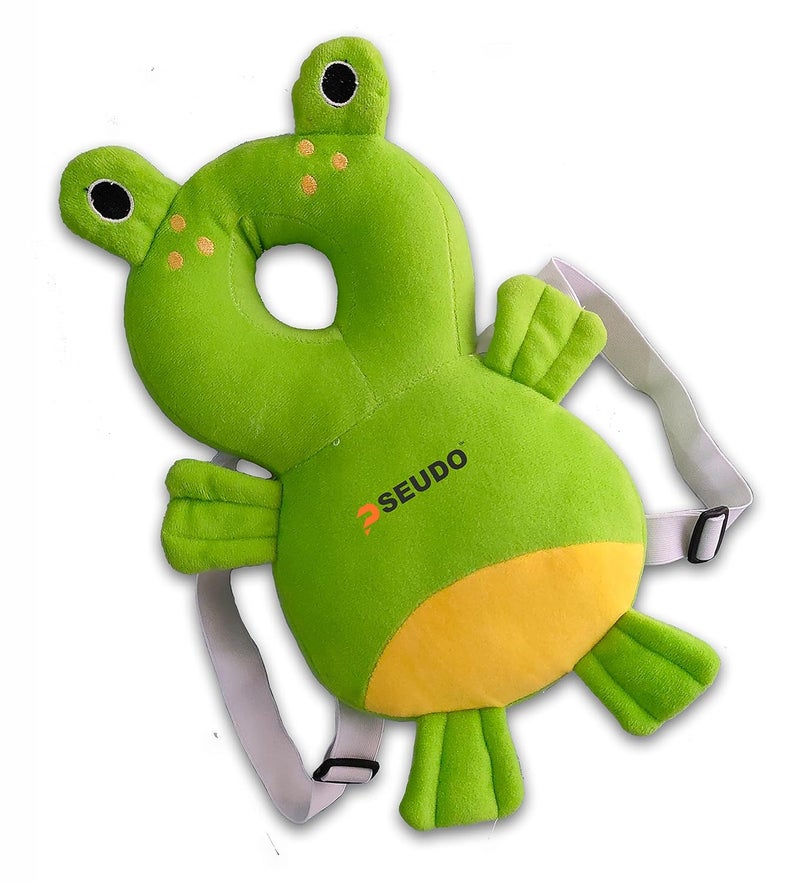 PSEUDO Baby Infant Toddler Helmet No Bump Safety Head Cushion Bumper Bonnet Adjustable Protective Cap Child Safety Headguard Hat Safety Helmet for Kid(Frog) - Image 1