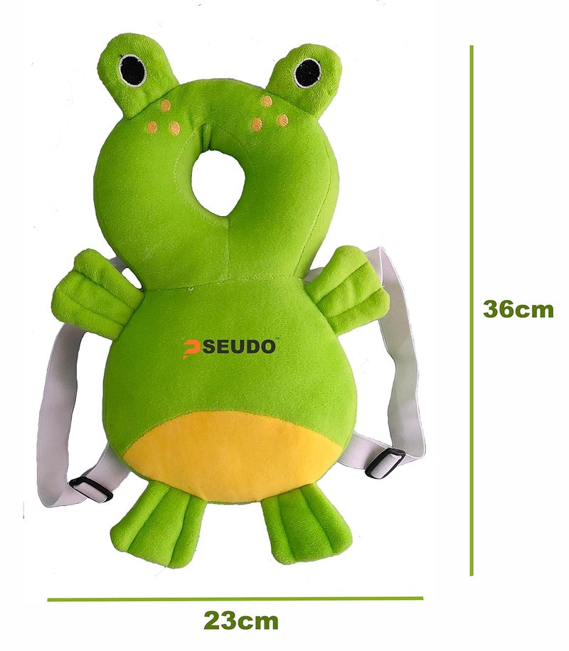 PSEUDO Baby Infant Toddler Helmet No Bump Safety Head Cushion Bumper Bonnet Adjustable Protective Cap Child Safety Headguard Hat Safety Helmet for Kid(Frog) - Image 3