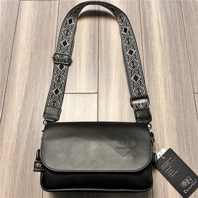 Trendy Brand Men'S Crossbody Bag Korean Style Niche Casual Shoulder Bag Simple Small Satchel For Boys And Girls Instagram - Image 1