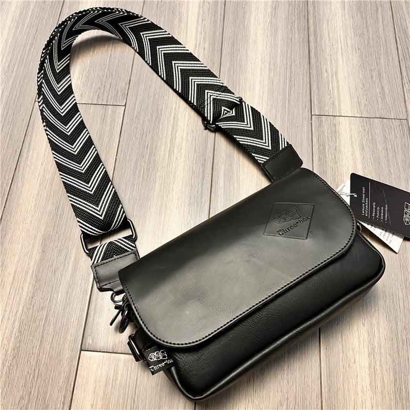 Trendy Brand Men'S Crossbody Bag Korean Style Niche Casual Shoulder Bag Simple Small Satchel For Boys And Girls Instagram - Image 2