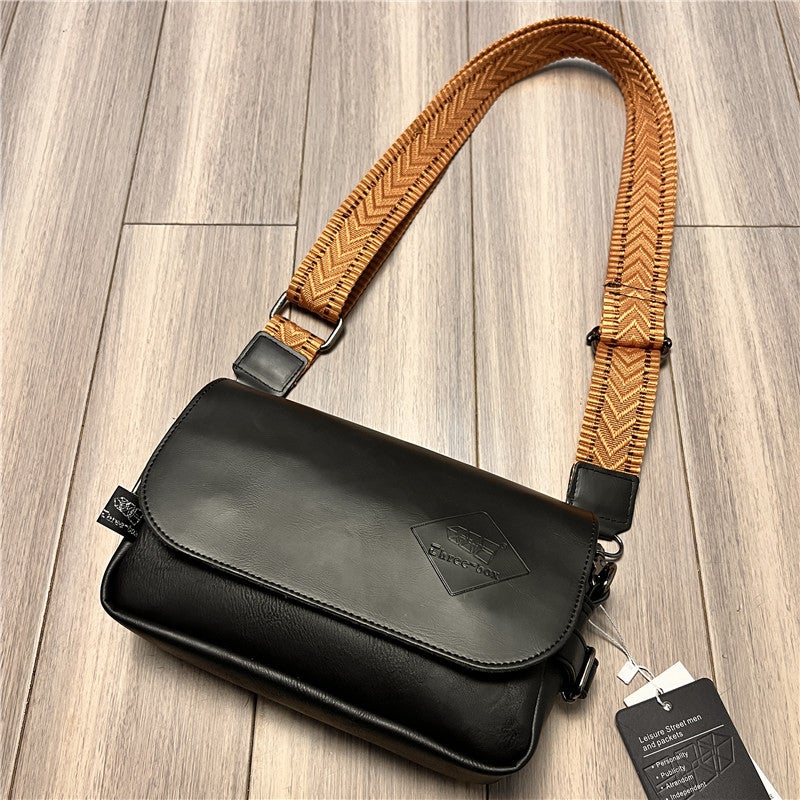 Trendy Brand Men'S Crossbody Bag Korean Style Niche Casual Shoulder Bag Simple Small Satchel For Boys And Girls Instagram - Image 5