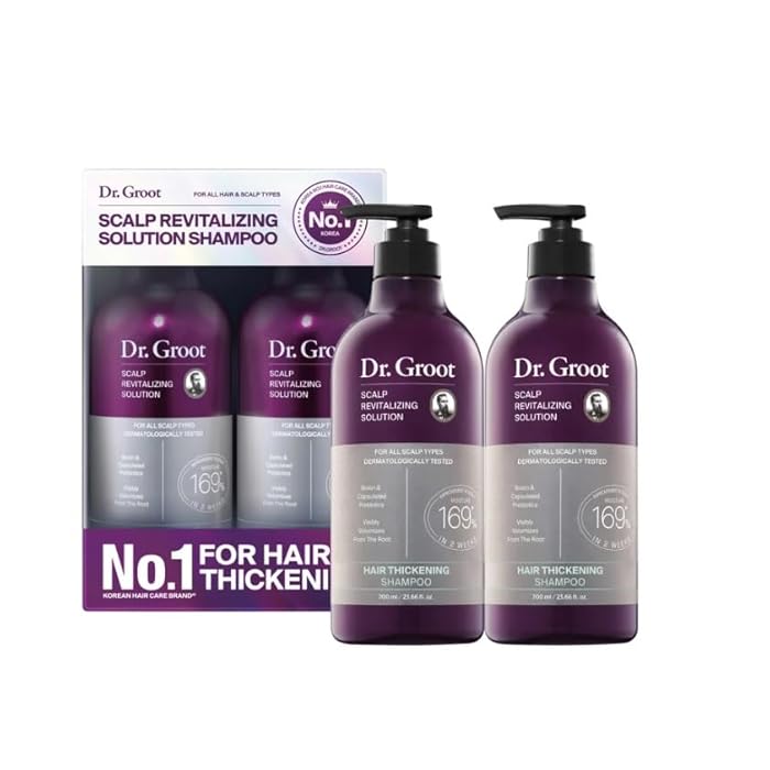 Dr. Groot Scalp Soothing Shampoo, Biotin, Centella, and Prebiotics, Moisturizing Kbeauty Solution for Dry Scalp, Korean Hair Care, Scalp Revitalizing Shampoo 23.6 fl oz, 1 full box include 2 shampoo - Image 1