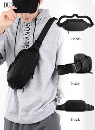 Compact Waist Bag for Men Waterproof Crossbody Bag Multipurpose Chest Shoulder Bag with Buckle Everyday Carry Bag Sling Bag for Travel Work Sports - pzsku/ZA12E6B392AF6A0AA3908Z/45/_/1697505421/3cbbfb63-2813-475b-b6dc-44ac620f5124