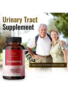 HERBAMAMA Cranberry Capsules Highpotency 50:1 Concentrate Organic Nutritional Supplement For Urinary Bladder & Immune System Vegan Nongmo Dietary Pills 30000Mg 100 Caps  - Image 4