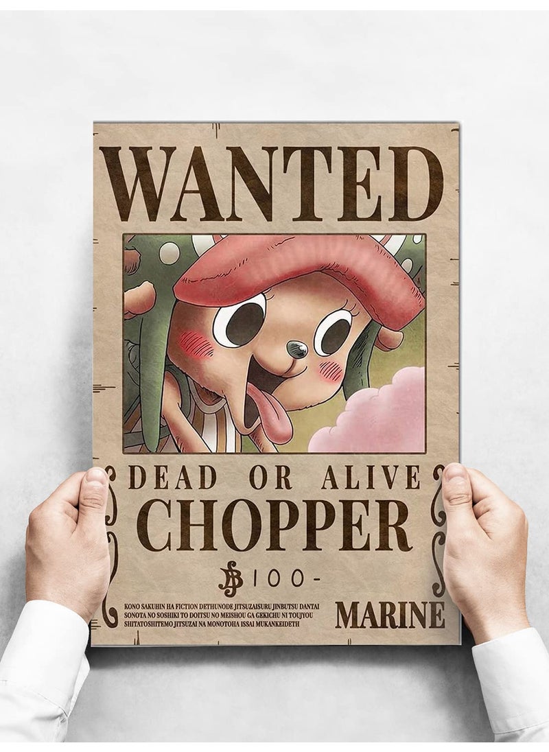 comicsense.xyz - ComicSense.xyz One Piece Anime Tony Tony Chopper Wanted Bounty Poster - Image 1