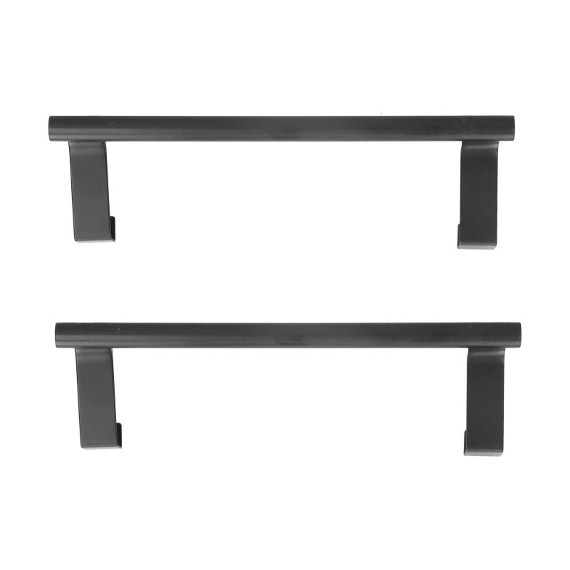 2Pcs Towel Rack Black Hangable Punch Free Nail Free Cabinet Door Towel Rack for Home Hotel23CM - Image 5