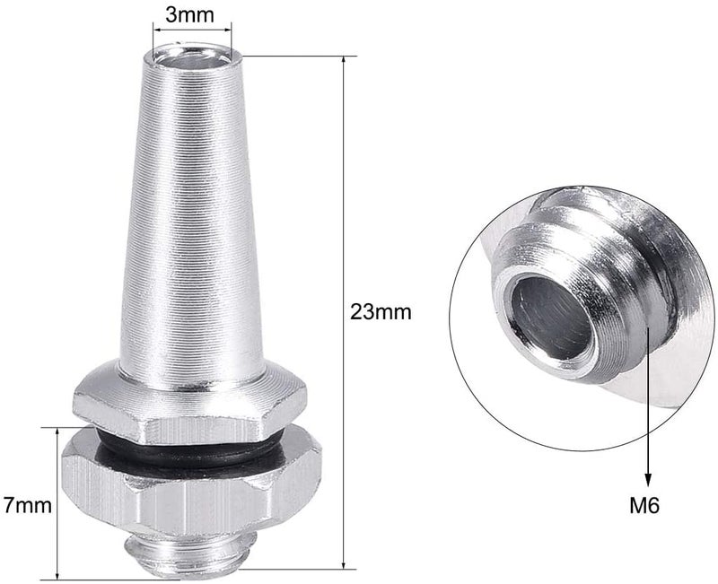 هيياربيت Heyiarbeit RC Antenna Tube أسود مع حبل الصمت وقبعة لقارب RC 5pcs - Image 2