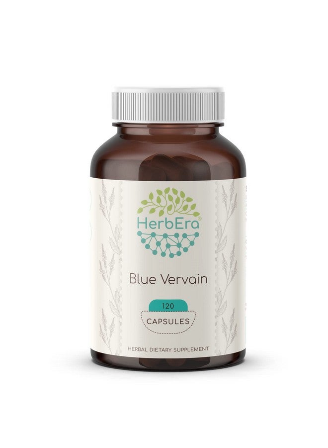 HerbEra Blue Vervain 120 Capsules 500 Mg Blue Vervain (Verbena Hastata) Dried Herb (120 Capsules) - Image 1