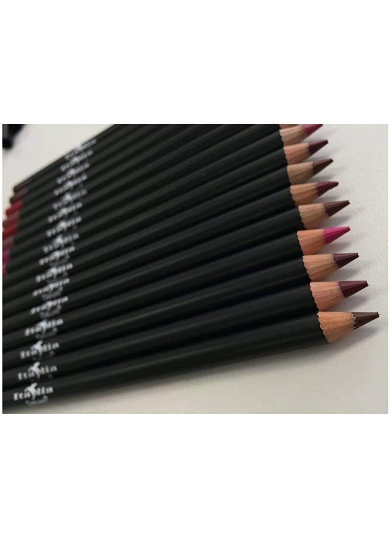 Italia Deluxe Italia Deluxe Ultra Fine Lip Liner set (Pack Of 12) 