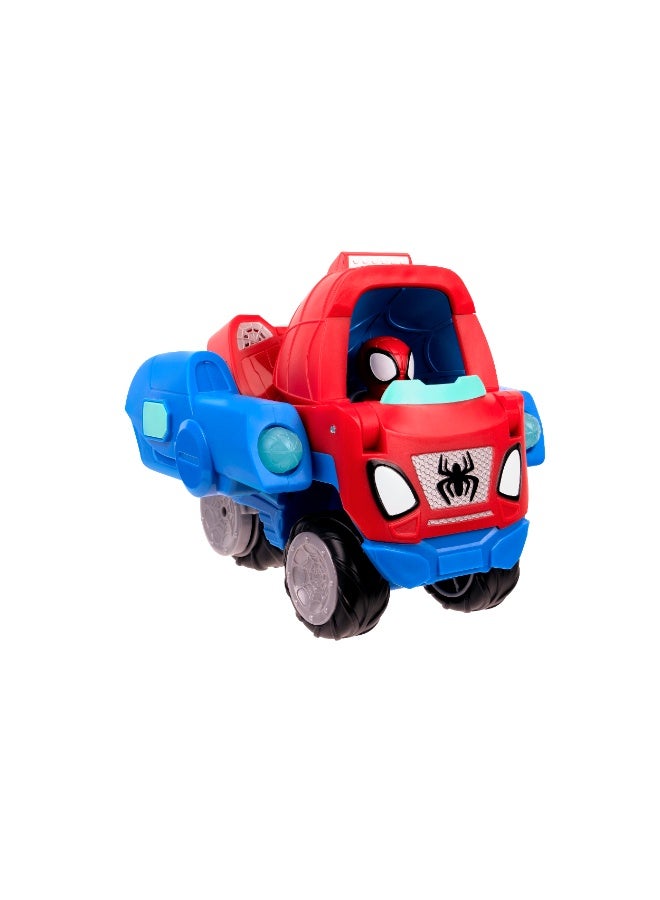 MARVEL سيارة اللعب المتحولة من سبايدي وأصدقائه - تتحول من وضع البر إلى وضع البحر | غير مخصصة للعب في الماء الفعلي | مارفل | سبايدرمان | سيارة لعبة | سيارة جمع | ألعاب قابلة للجمع | تشجع على اللعب الخيالي وتطوير المهارات الحركية | هدية للأطفال والرضع - Image 3