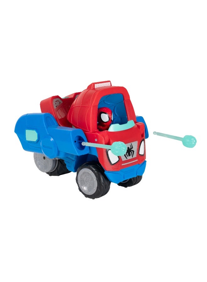 MARVEL سيارة اللعب المتحولة من سبايدي وأصدقائه - تتحول من وضع البر إلى وضع البحر | غير مخصصة للعب في الماء الفعلي | مارفل | سبايدرمان | سيارة لعبة | سيارة جمع | ألعاب قابلة للجمع | تشجع على اللعب الخيالي وتطوير المهارات الحركية | هدية للأطفال والرضع - Image 4