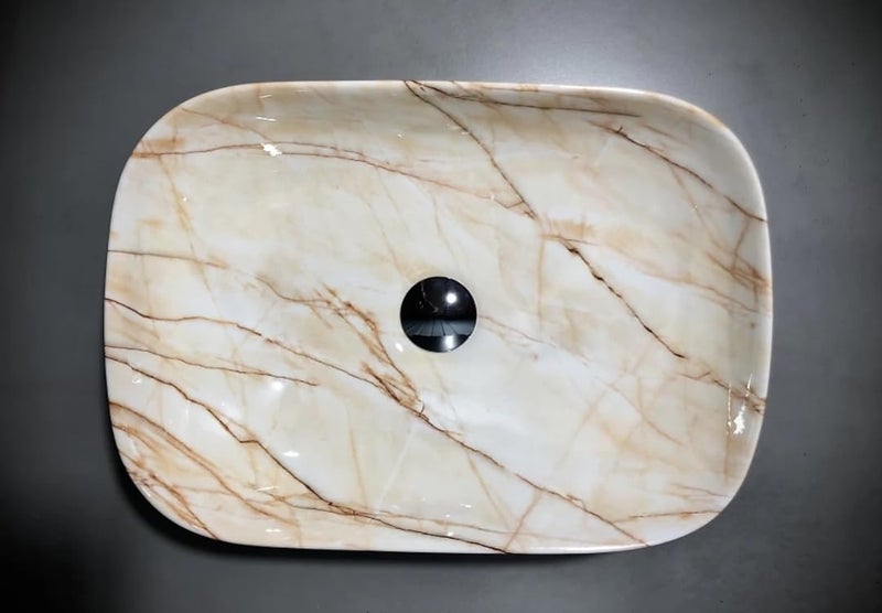 Well Set حوض غسيل سيراميك مصمم فاخر بحجم 1813 5 بوصة 1080 حوض غسيل طاولة - Image 2