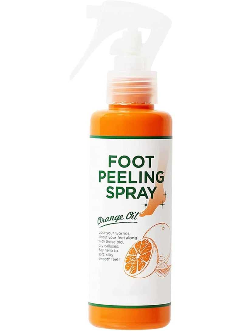 DubaiGallery Foot Peeling Spray Natural Orange Essence, Pedicure Hands Dead Skin, Exfoliating Foot Moisturizing Hydrating Nourish Peel off Spray, Quickly Remove Dead Skin and Calluses on Feet - Image 1