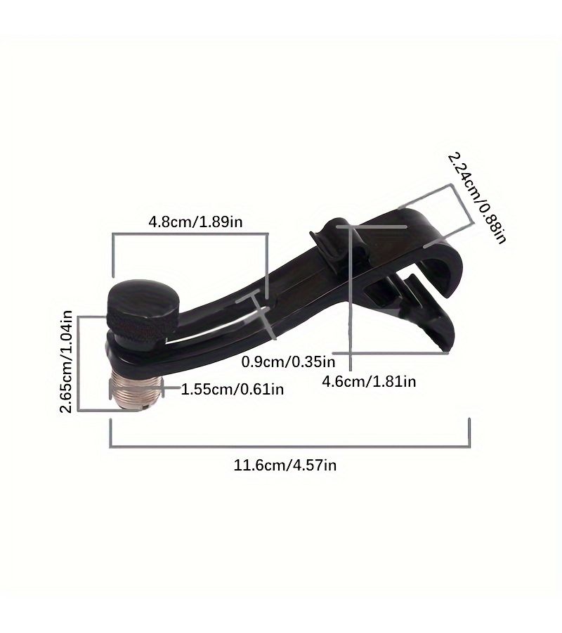 Black Drum Mic Holder Clips Shockproof Clamps for Musical Instruments - Image 2