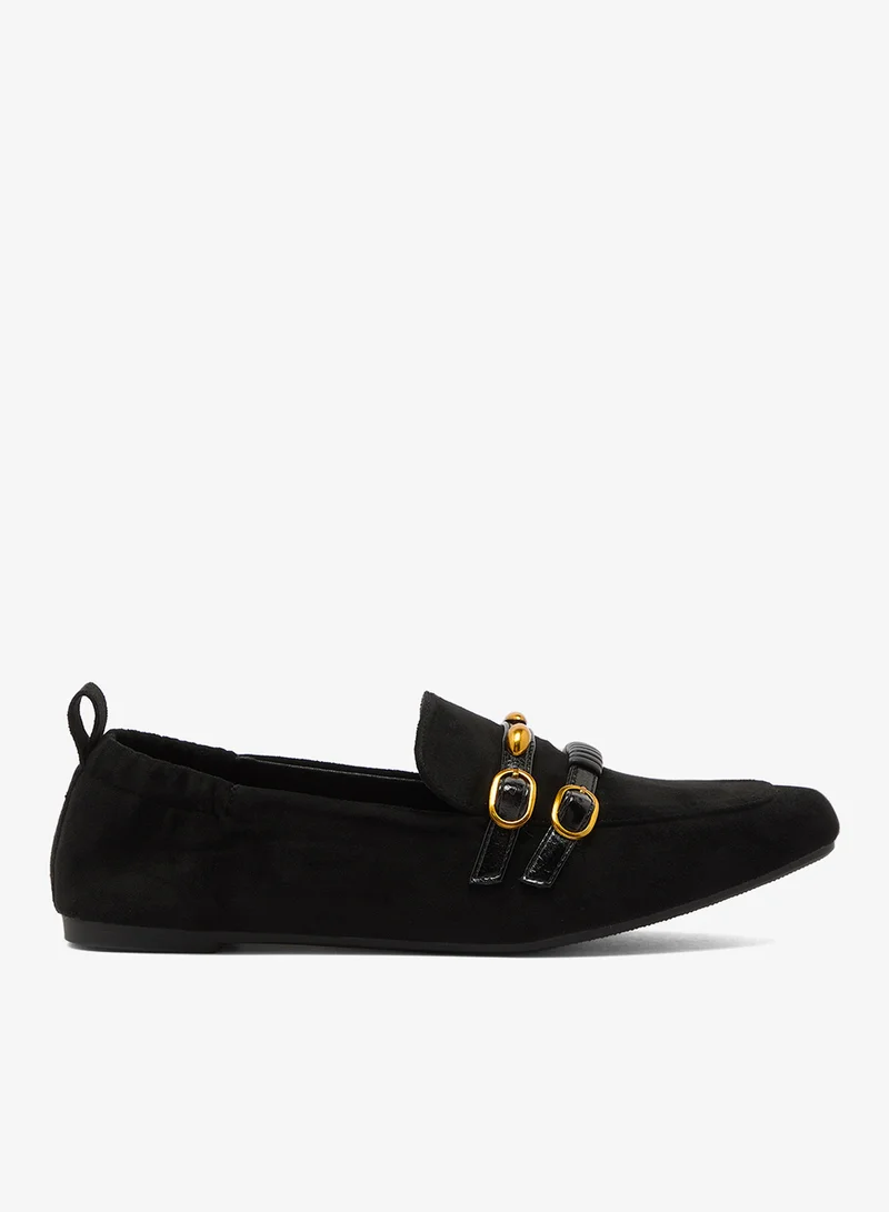ايلا Buckle Detail Suede Loafers