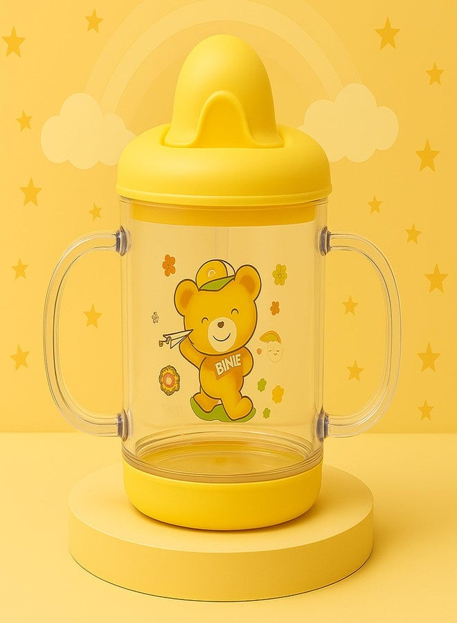 Alya The Cheeky kIdzz Baby Feeding Sipper Unbreakable Plastic Bottle Cup/Mug Learning Sippy BPA Free with Baby Fruit Silicone Food Teether BPA Free (Pack of 1) - Image 4