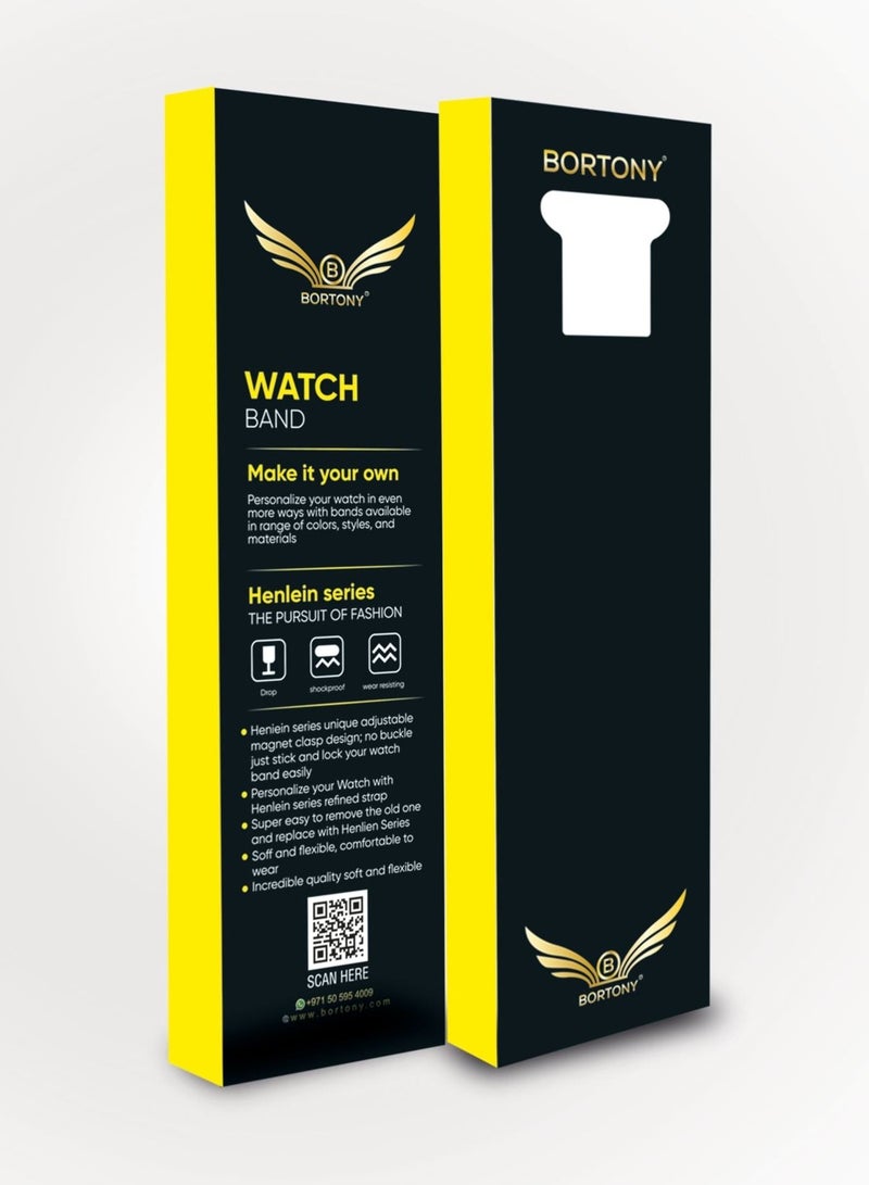 BORTONY Replacement Band for Apple Watch Series 4 44mm Black - Image 3