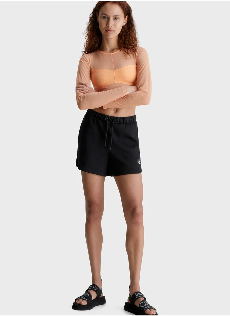Calvin Klein Jeans High Waist Logo Shorts