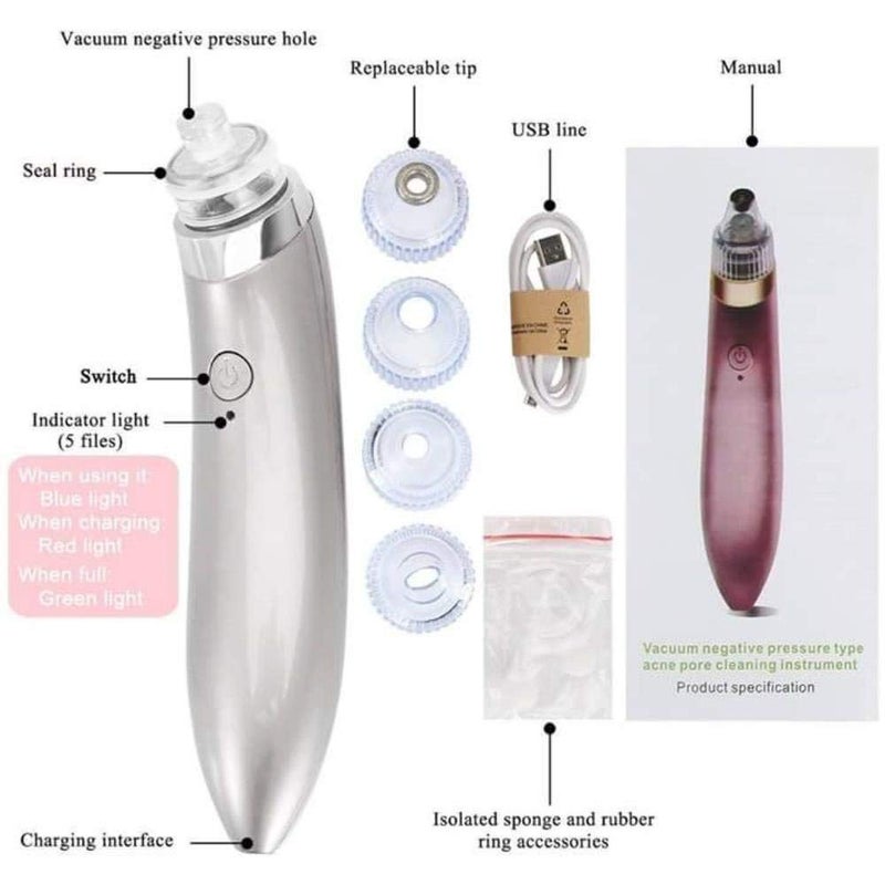 Tendula Skin Care Expert Acne Pore Cleaner Vacuum Blackhead Remover Kit Skin Cleaner Pimple Removal Tool Acne Removal Tool Blackhead Remover Tool - Image 2