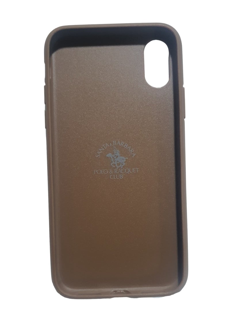 Santa Barbara - Apple iPhone XS Virtuoso Series Genuine Barbara Leather Case Brown - Image 1
