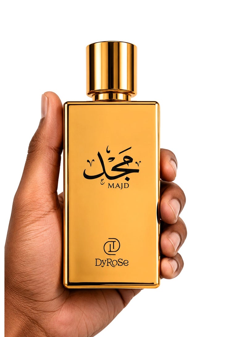 Dyrose Majd Eau De Perfume 100ml | Luxury Men's Amber Woody Perfume with Vanilla & Myrrh | Long Lasting Signature Fragrance - Image 4