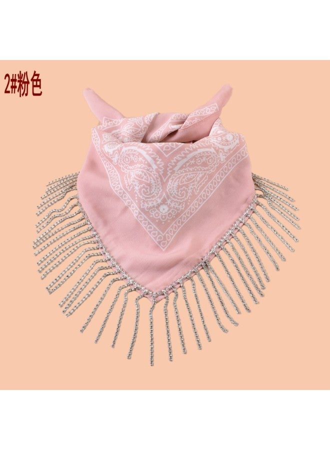 Korean Velvet Diamond Hand-sewn European And American Polyester Cashew Multi-functional Scarf Party Scarf