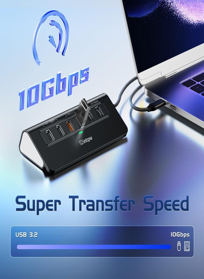intpw USB C Hub Ethernet, 10Gbps USB C Docking Station 10-in-1 with 4K@60Hz HDMI, Type-C & 2 USB A 3.2 Data, LAN, 2 USB A 2.0, PD 100W, SD/TF Ports, Powered USB Hub for Laptop, PC, iPhone 16/15, Mac - Image 5