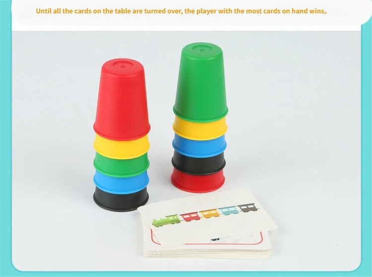 Quick Cups Stacking Game, Parent-Child Interactive Tabletop Puzzle Toy - Image 4
