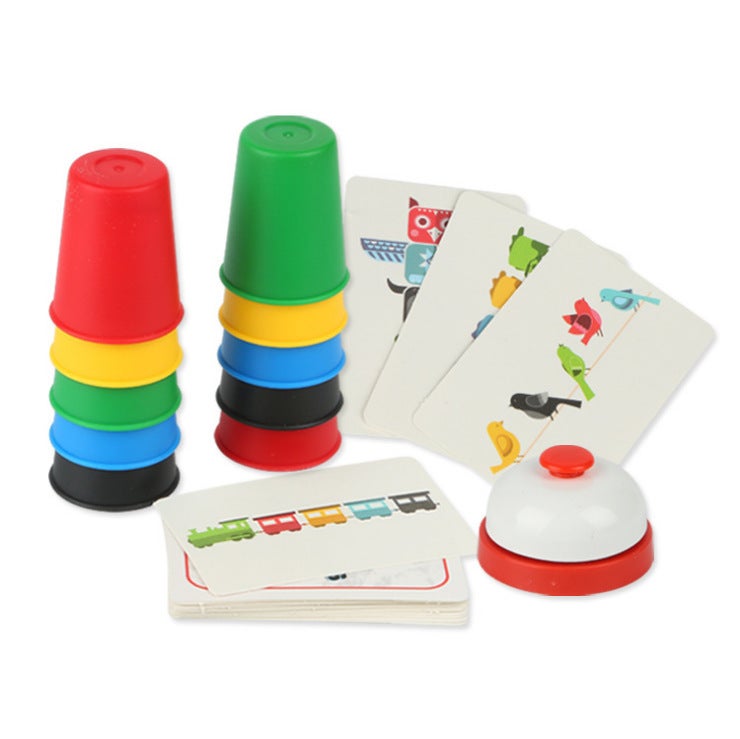 Quick Cups Stacking Game, Parent-Child Interactive Tabletop Puzzle Toy - Image 1