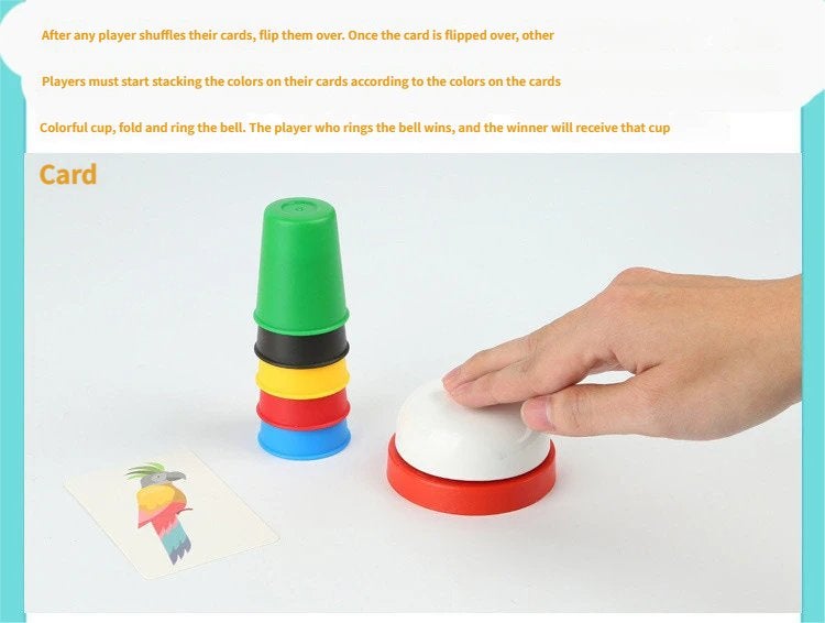 Quick Cups Stacking Game, Parent-Child Interactive Tabletop Puzzle Toy - Image 3