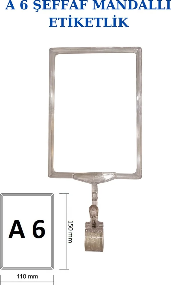 اسطنبول مانكين Istanbul Model 5 Pieces A6 Latch Shelf Label Basket Label Framed Label Holder Donkey Hanger