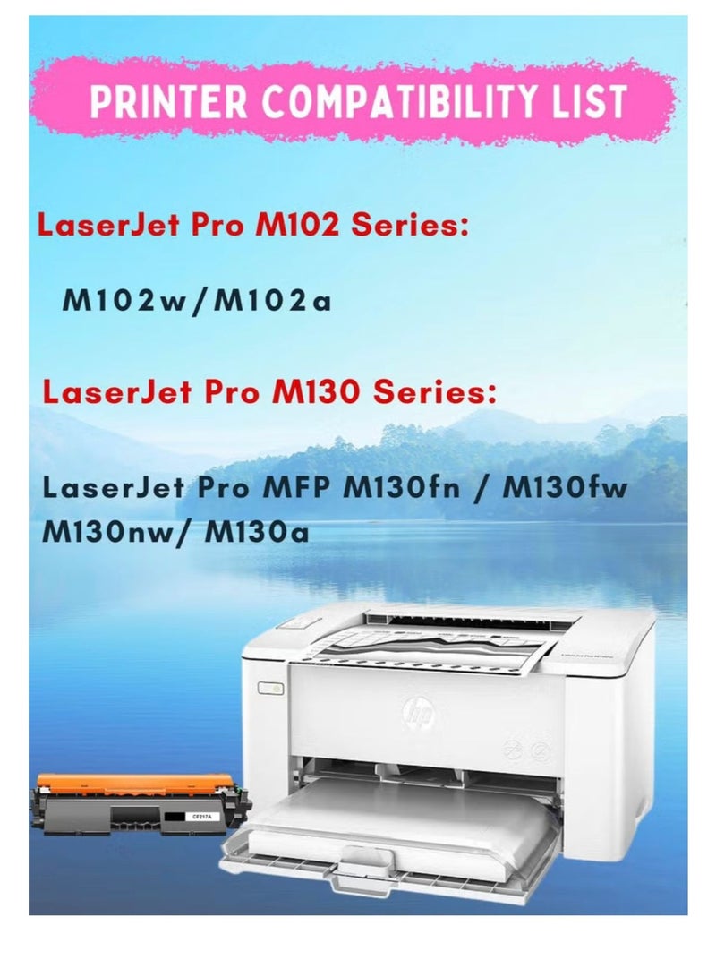 KOANAN Printer ink cartridge (17A) CF217A compatible with HP M102W, M102AMFP M130FN printers and Canon LBP113w/112, MF113w/112 printers - Image 2