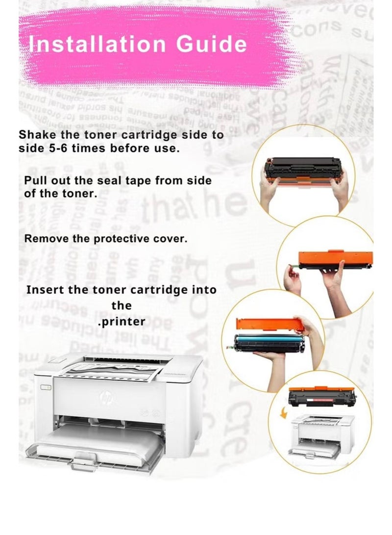 KOANAN Printer ink cartridge (17A) CF217A compatible with HP M102W, M102AMFP M130FN printers and Canon LBP113w/112, MF113w/112 printers - Image 3