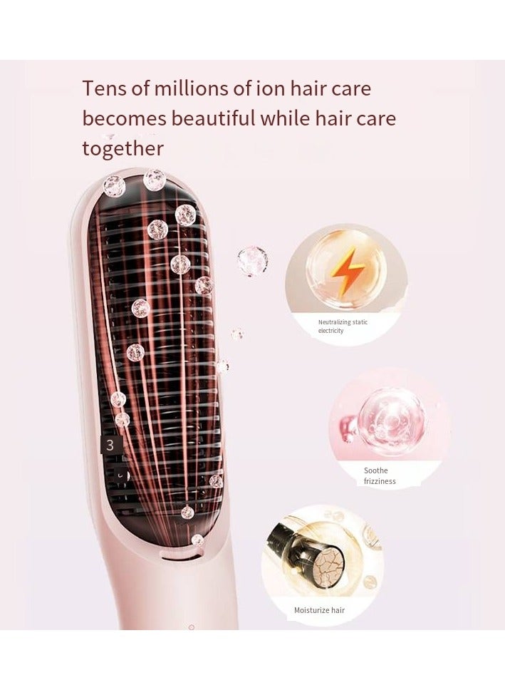 general Mini Ionic Straightening Comb – Travel-Friendly Straightener & Curler for Men/Women, Dual-Use Hair Styling Tool - Image 3