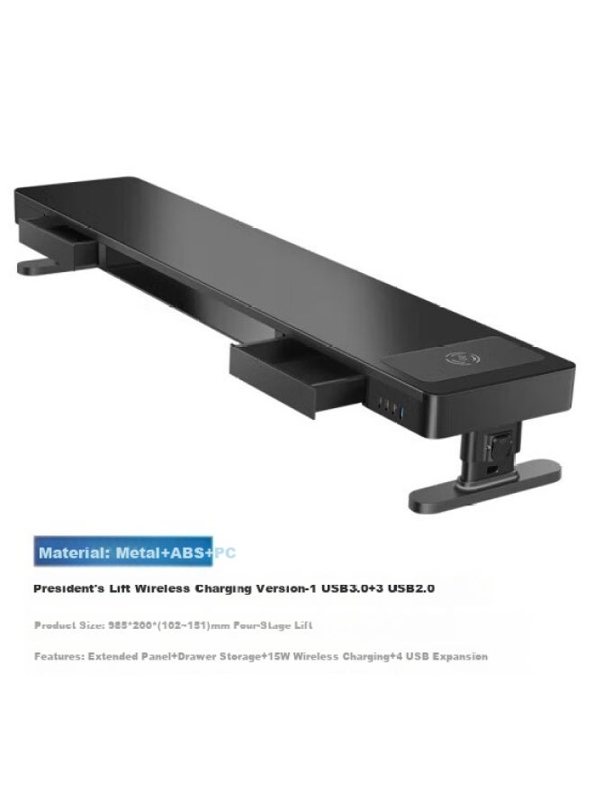 Deer Is Deerwoo Monitor Stand With Adjustable Height, Desktop Organizer For Laptop And Desktop Computer, Adjustable Screen Riser With Usb Hub, Computer Stand Zgl221 - Image 1
