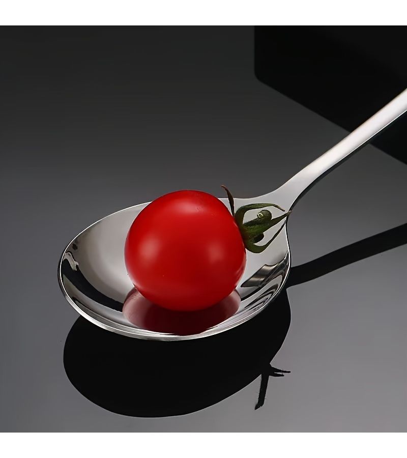 Golden 2 Pack Stainless Steel Soup Spoon And Strainer Set 7.87 Inch Kitchen Buffet Gift - Image 5