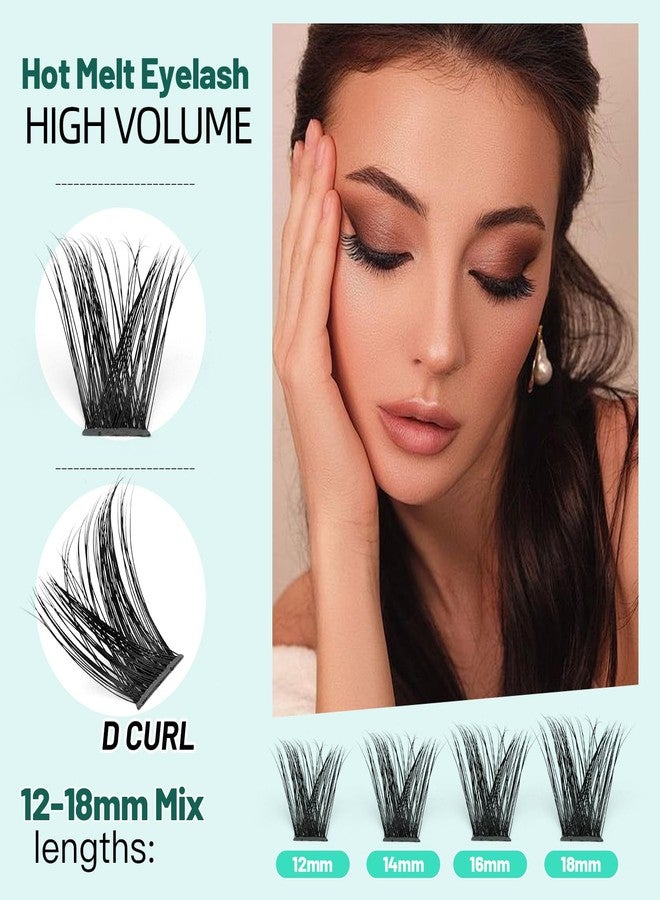 Bodermincer D Curl 16 Rows Large Pack 192 Cluster Eyelashes (8-10-12-14mm Mixed) - Image 4