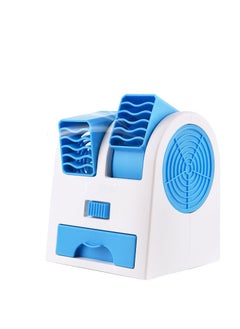 Arabest USB Desktop fan Two vents Portable desktop Desktop Quiet USB fan can rotate personal small fan, no blade safety, home office car outdoor travel, usb mini electric fan blue  - Image 1