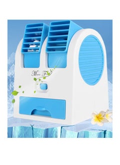 Arabest USB Desktop fan Two vents Portable desktop Desktop Quiet USB fan can rotate personal small fan, no blade safety, home office car outdoor travel, usb mini electric fan blue  - Image 3