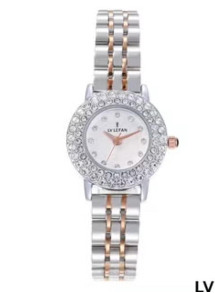 LV LEFAN Women's watch with high quality polished stainless steel closure