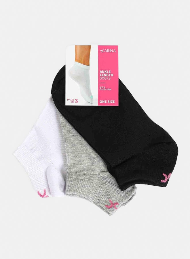 Carina Cotton Socks - 3 Pairs - Image 1