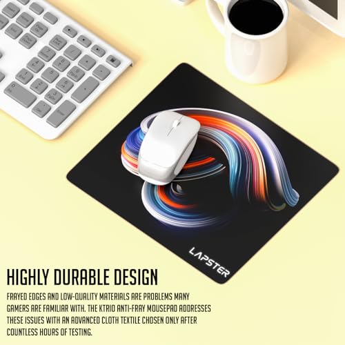 ls lapster Lapster Speedo Design Gaming Mouse pad, Non-Slip Rubber Base Mouse Pad, with Antifray Stitched Embroidery Edges (220X190X3MM) - Image 2