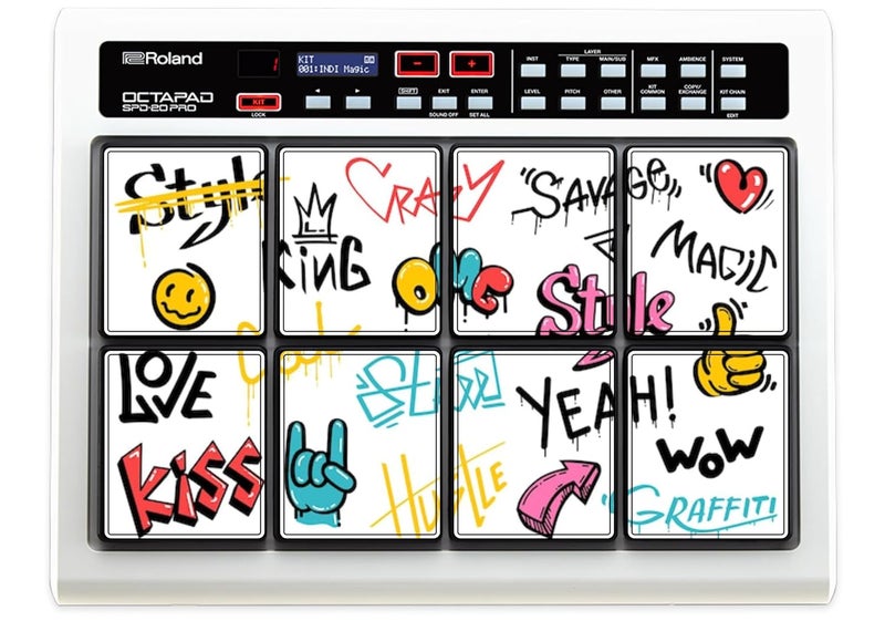 RHYTHM PRO ملصقات أوكتاباد ذاتية اللصق SPD-20PRO/SPD-20X/SPD-30 (مجموعة من 9 قطع) متوافقة مع رولاند SPD-20PRO/SPD-20X/SPD-30 (تصميم S) - Image 1