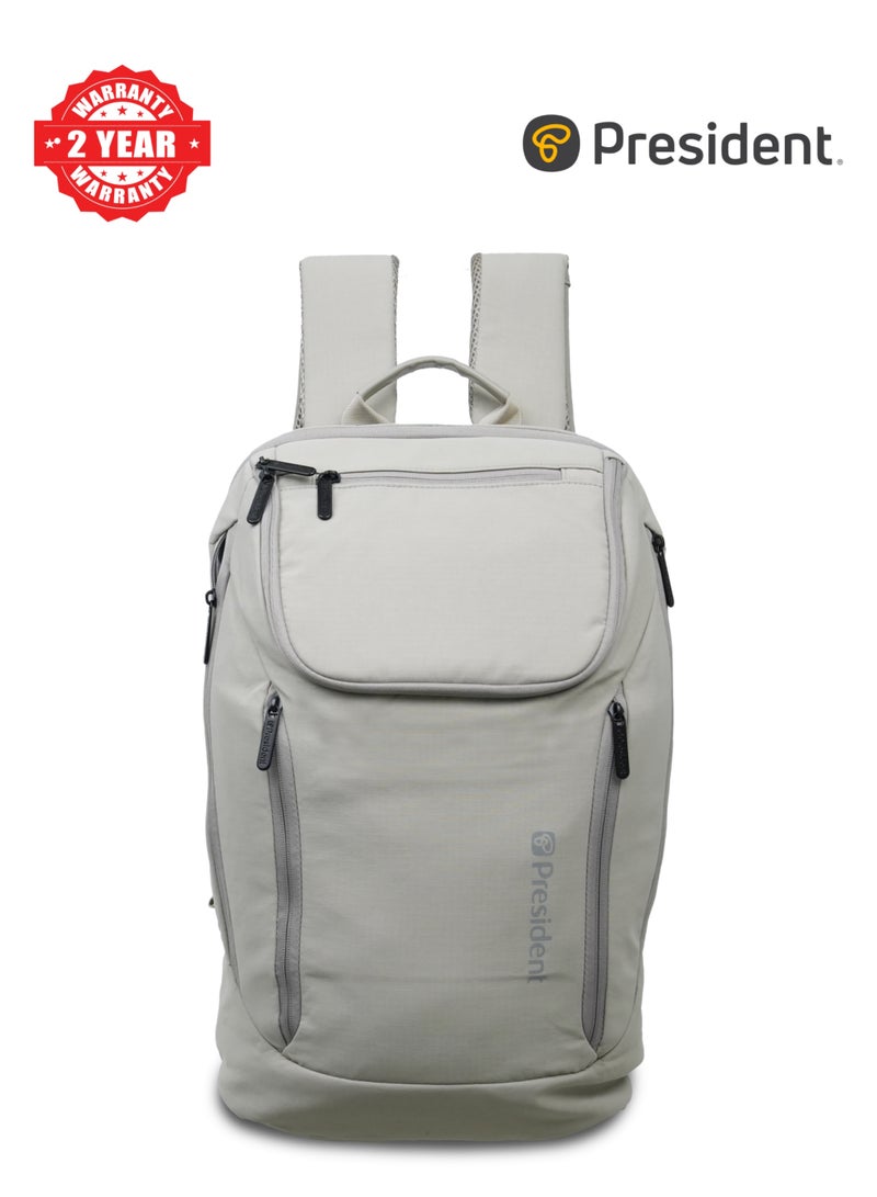 PRESIDENT Backpack Business Travel Durable Backpack with waterproof Fashionable Multifunctional College School Backpack for Men Women Camping Hiking Outdoor Sports ( GREY ) BPP2517 - Image 1