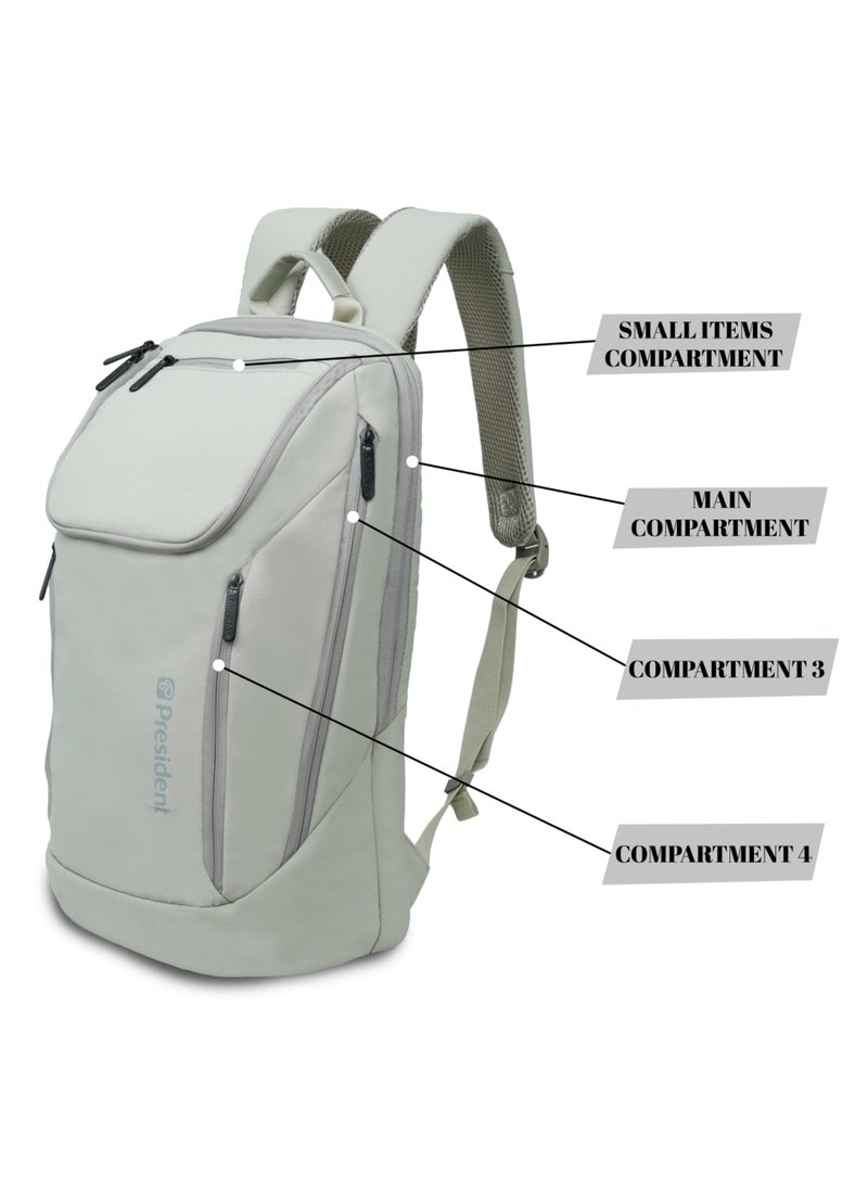 PRESIDENT Backpack Business Travel Durable Backpack with waterproof Fashionable Multifunctional College School Backpack for Men Women Camping Hiking Outdoor Sports ( GREY ) BPP2517 - Image 2