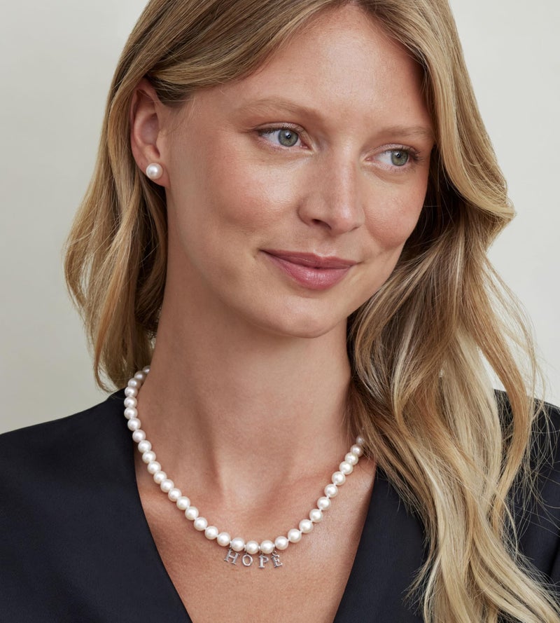 THE PEARL SOURCE AAAA Quality 14K Gold Plated 9mm White Freshwater Real Pearl Earrings for Women | Hypoallergenic Earrings with Genuine Cultured Pearls - Image 2