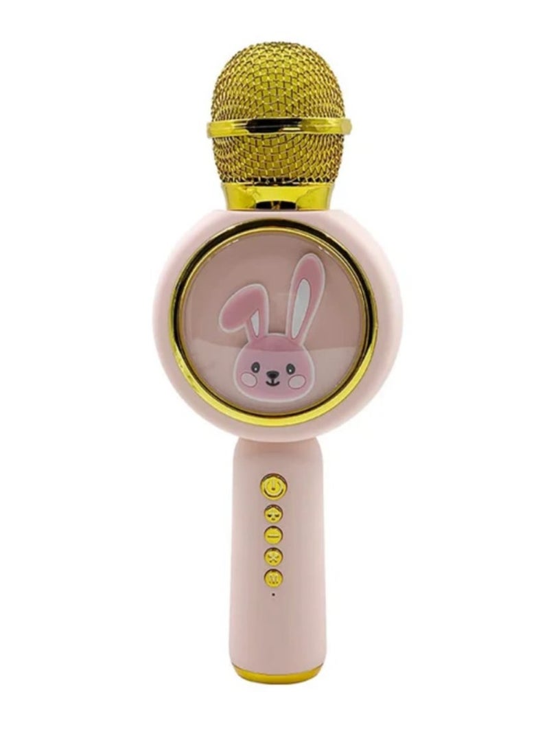 جريس ميكروفون للأطفال للغناء، ميكروفون كاريوكي لاسلكي يعمل بالبلوتوث، مكبر صوت TF، ميكروفون كاريوكي محمول باليد، متعدد الألوان - Image 2