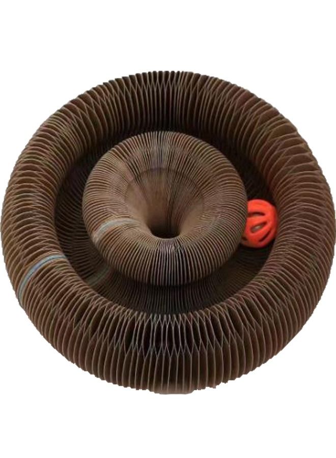 AL THEQA Corrugated Deformable Cat Ball Track for Indoor Cats, combinable Magic Organ Cat Scratchboard with Ball, Interactive Mental Physical Training - Image 1