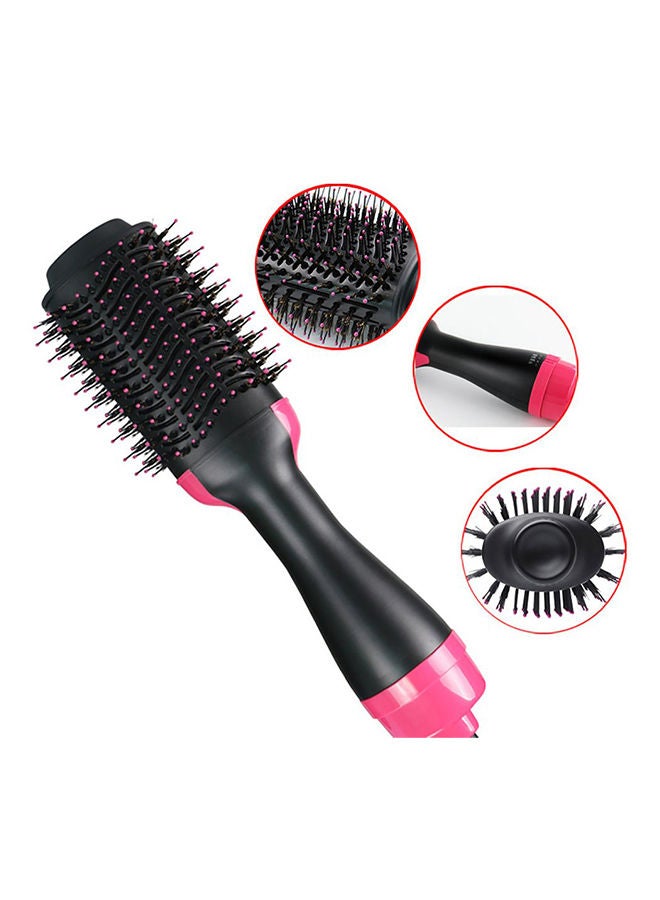 NIBEMINENT Multifunctional Hot Air Comb Negative Ion Hair Straight Dryer Curler Black/Pink 33.5 x 7.5cm - Image 2