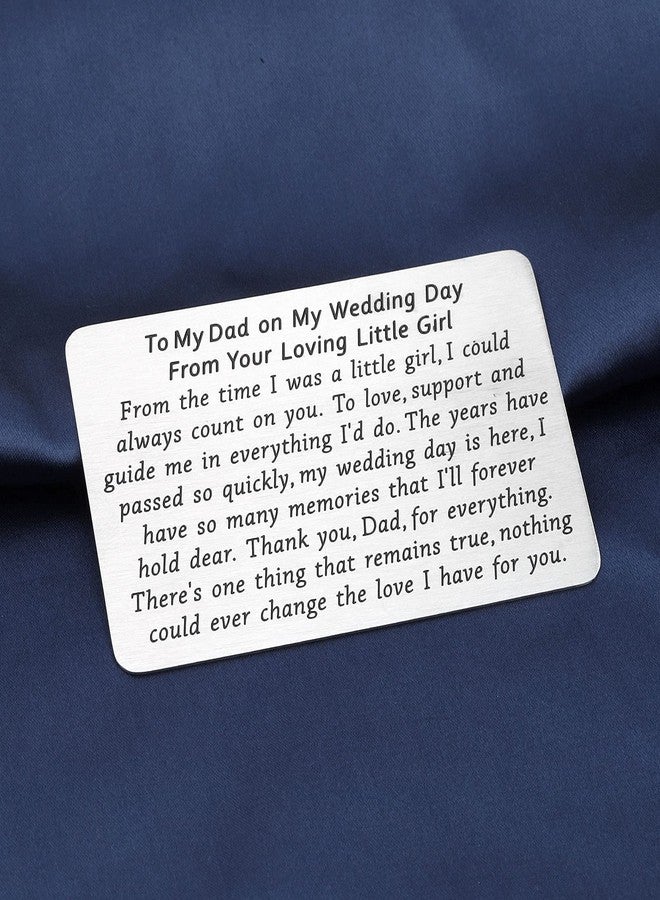 اكتاب مجوهرات أكتاب للأب: هدية لأبي في يوم زفافي من حبيبك الصغير. بطاقة صغيرة تُوضع في المحفظة لوالد العروس. - Image 4